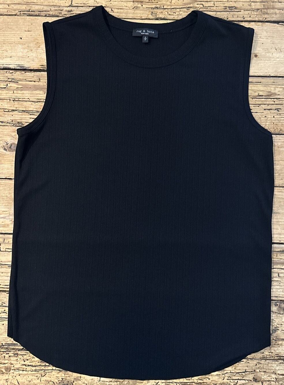 Rag And Bone Women’s Black Sheer Sleeveless Shell Top Size S NWOT - Picture 1 of 6